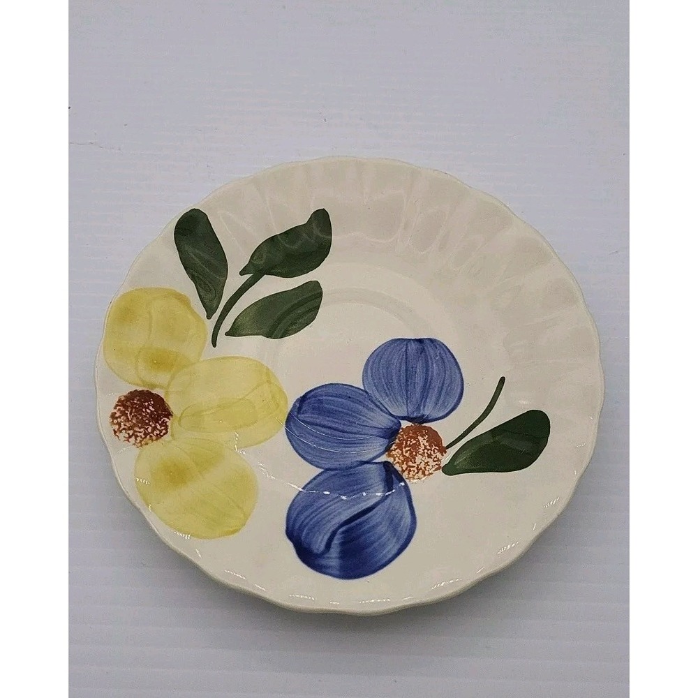 Blue‎ Ridge Pottery Single Sunflower w/Buds 6" Saucer